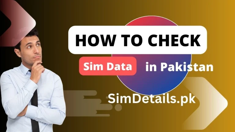 How to Check SIM Data in Pakistan 2024